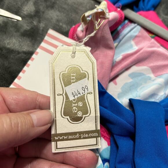 MudPie Pink Floral Dress Size Medium NWT - Picture 6 of 7